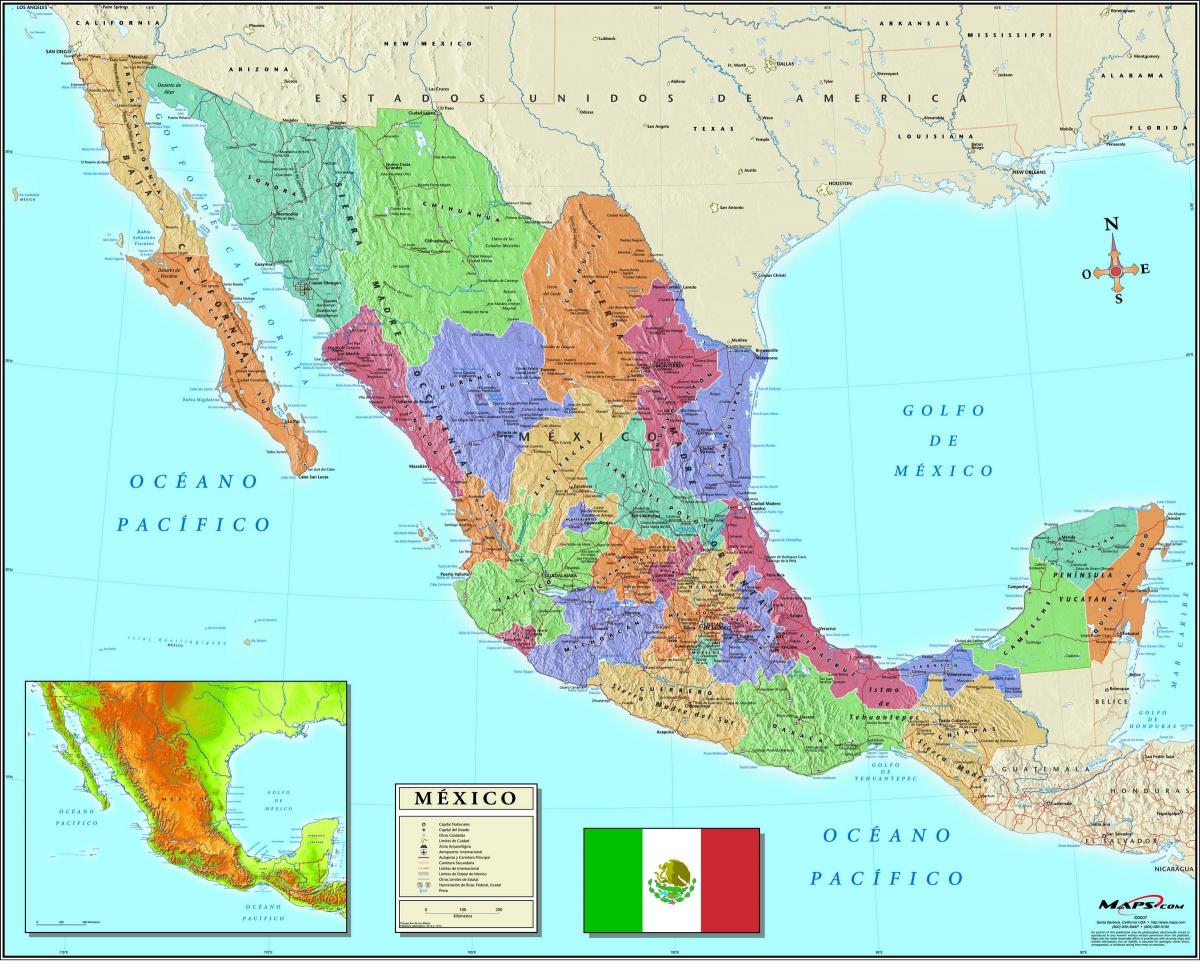 map of Mexico, শহর zip কোড
