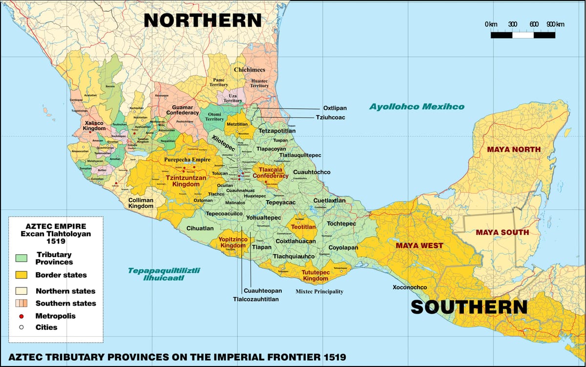 tenochtitlan মেক্সিকো মানচিত্র