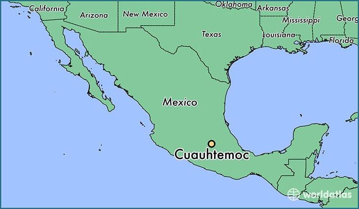 মানচিত্র cuauhtemoc মেক্সিকো 