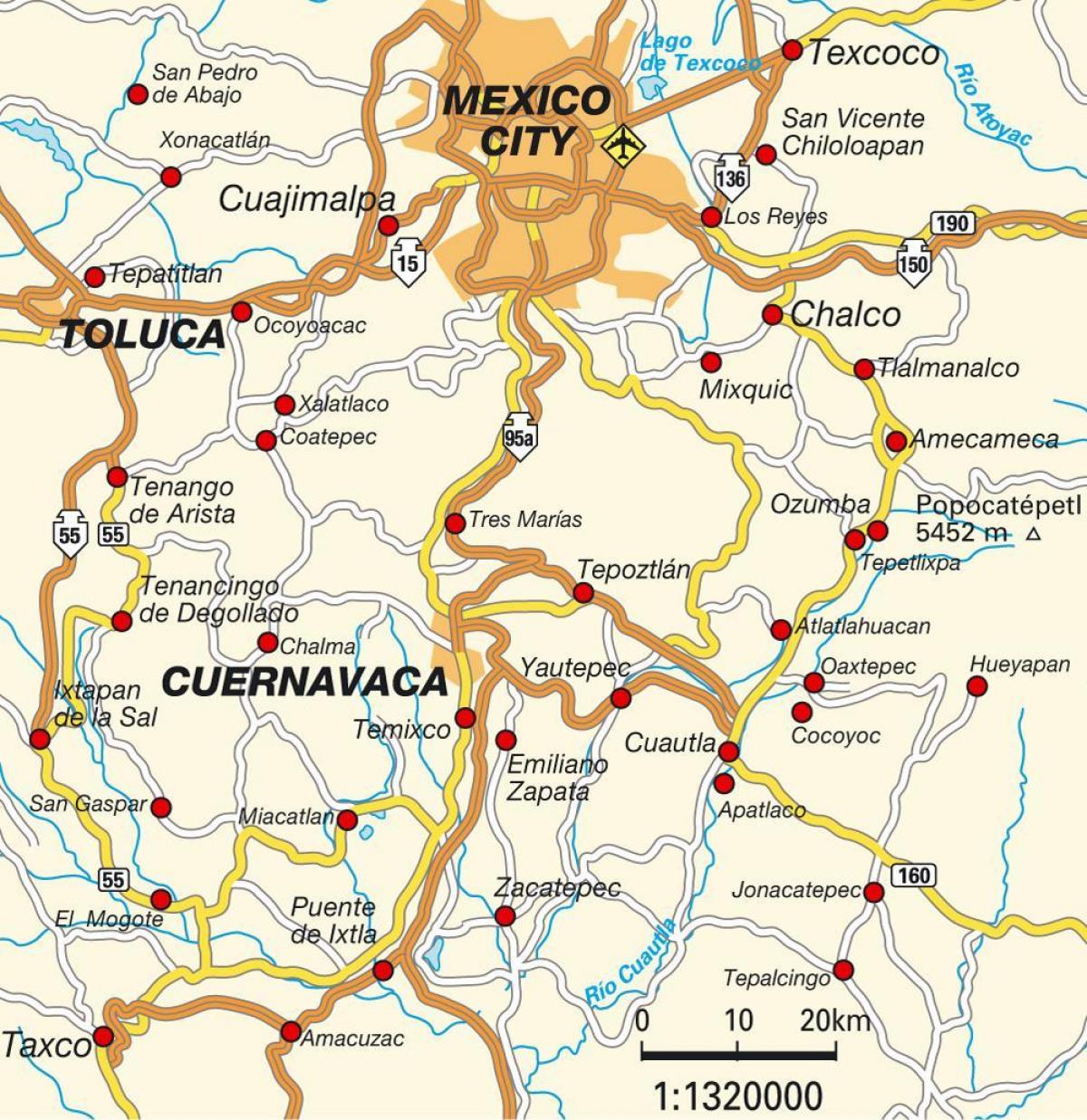 ciudad মেক্সিকো মানচিত্র
