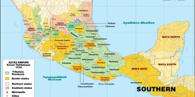 Tenochtitlan মেক্সিকো মানচিত্র
