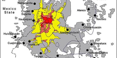 Map of Mexico City জেলা