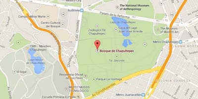 Chapultepec পার্ক মানচিত্র