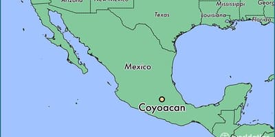 Coyoacan মেক্সিকো শহর মানচিত্র